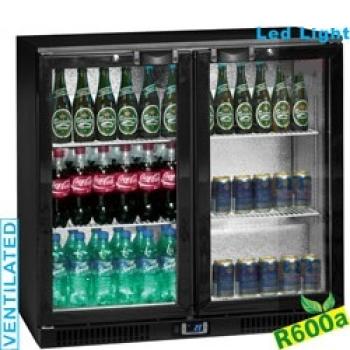 WR-TAB2-B2 TAB2/D-R6 (25) Back Bar Flaschenkühlschränk, Belüftet, 2 Drehflügeltüren